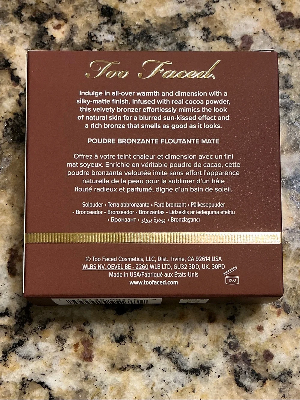 Too Faced Chocolate Soleil Matte Blurring Bronzer - Never Opened